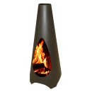 Original Gartenkamin / Terrassen-Feuerstelle Vica Black,...