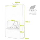 Terrassen-Kamin / Terrassen-Heizung: Gartenkamin  in Rostoptik, Pinacate Corten (Edelrost), inkl. 4 Rollen, echter Cortenstahl (!), Ofenrohr-Anschluss, Kaminofen 150cm,  (Versand kostenlos)*