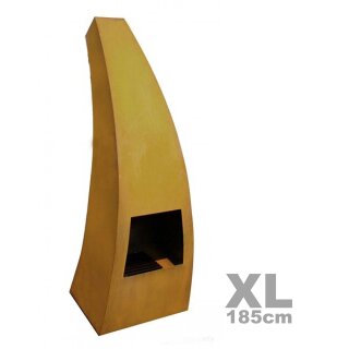 stapelbar verwindungs-steif verschwei/ßt Corten-Stahl 1,6mm YERD Holzbox: stabiles Kaminholz-Regal 80x50x35cm Corten-Stahl oder Stahl schwarz