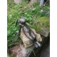 Gartendeko Figur: Bronzefigur Garten,  Mads der Hase, Wasserspeier/Brunnen, 30 cm hoch, original Rottenecker Objekt