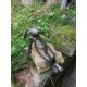 Gartendeko Figur: Bronzefigur Garten,  Mads der Hase, Wasserspeier/Brunnen, 30 cm hoch
