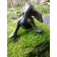 Gartendeko Figur: Bronzefigur Garten, Emil der Hase, Wasserspeier/Brunnen, 11 cm hoch, original Rottenecker Objekt