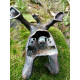 Gartendeko Figur: Bronzefigur Garten, Emil der Hase, Wasserspeier/Brunnen, 11 cm hoch