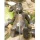 Gartendeko Figur: Bronzefigur Garten, Emil der Hase, Wasserspeier/Brunnen, 11 cm hoch, original Rottenecker Objekt