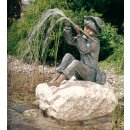 Gartendeko: Bronzefigur Hans, Wasserspeier/Brunnen, 44 cm...