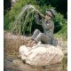 Gartendeko: Bronzefigur Hans, Wasserspeier/Brunnen, 44 cm hoch