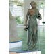 Gartendeko Figur: Bronzefigur Garten,  Frau stehend, klassisch griechisch Kassandra, Wasserspeier Frau, 109 cm hoch