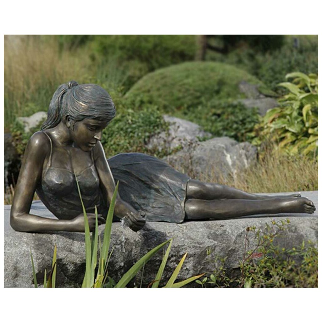 Bronze-Figur: Gartenfigur Skulptur Klementine 197cm breit / Wasserspeier / Brunnen (Versand kostenfrei*) 	 
		 (Gartenfigur,Gartenskulptur,Bronzefigur,Bronzeskulptur, Bronze-Gartenfigur)  
	
