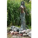  Gartendeko Figur: Bronzefigur Garten,  Frau stehend,...