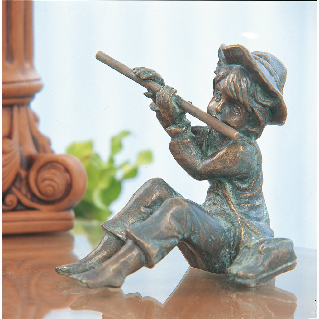 Gartendeko: Bronzefigur Hans (mini), 15cm hoch 	 
		 (Bronzefigur,Bronzeskulptur, Gartenfigur, Gartendekoration, Gartendeko)  
	