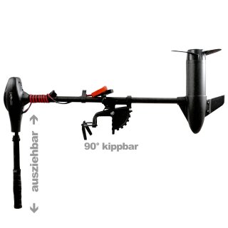 Elektro-Außenborder Prowake PSM 58 v2022: Schub 26,3 kg / 58 lbs, 612W, 12 Volt Elektro-Motor, TÜV Rheinland/CE