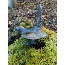 Gartendeko Figur: Bronzefigur Garten, Haussperling, 11cm hoch