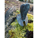 Gartendeko Figur: Bronzefigur Garten, Haussperling, 11cm hoch