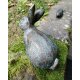 Gartendeko Figur: Bronzefigur Garten,  Feldhase klein, sitzend, 20 cm lang, original Rottenecker Objekt