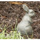 Gartendeko Figur: Bronzefigur Garten, Feldhase klein,...