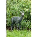 Gartendeko Figur: Bronzefigur Garten,  Reh (Rehbock), 118...