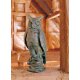 Gartendeko Figur: Bronzefigur Garten,  Eule, 37cm hoch