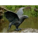 Gartendeko: Bronzefigur Steinadler, 39 cm hoch / 80 cm...