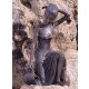 Gartendeko Figur: Bronzefigur Garten,  Letizia, Wasserspeier Frau, 47 cm hoch