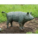Gartendeko Figur: Bronzefigur Garten, Wildschwein / Bache, 153 cm lang