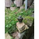 Gartendeko Figur: Bronzefigur Garten,  Turmfalke, 31 cm hoch