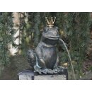 Gartendeko Figur: Bronzefigur Garten, Froschkönig...