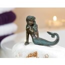 Bad / Pool Deko: Bronzefigur Meerjungfrau sitzend,  Nina,...
