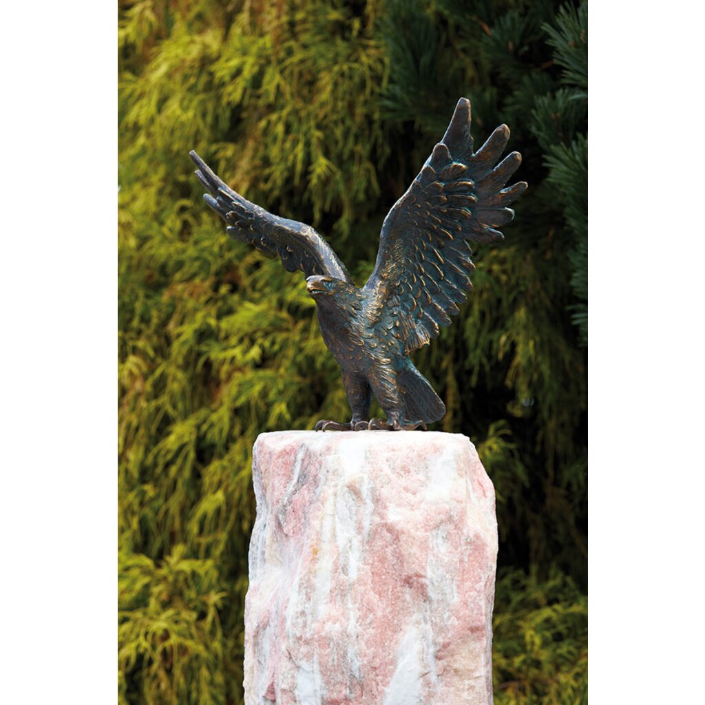 Bronzefigur Seeadler, 31 cm hoch 	 
		 (Bronzeskulptur, Bronzefigur, Gartenfigur, Gartenskulptur, Gartendeko)  
	