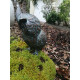 Bronze-Gartenfigur Waldohreule auf Rosariosäule