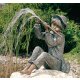 Gartendeko: Bronzefigur Hans klein wsp., 32 cm hoch