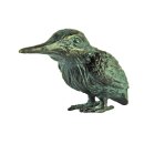 Gartendeko Figur: Bronzefigur Garten, Eisvogel, Flügel geschlossen, 7,5 cm hoch