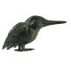 Gartendeko Figur: Bronzefigur Garten, Eisvogel, Flügel geschlossen, 7,5 cm hoch, original Rottenecker Objekt
