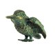 Gartendeko Figur: Bronzefigur Garten,  Eisvogel klein, Flügel offen, 8 cm hoch, original Rottenecker Objekt