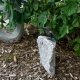 Gartendeko Figur: Bronzefigur Garten, Eisvogel, Flügel offen auf Granit, Vogel auf Stein ca. 28 cm hoch  (Restposten)