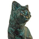 Gartendeko Figur: Bronzefigur Garten,  Junge Katze,...