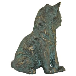 Details:   Bronzefigur junge  Katze sitzend, 13cm, original Rottenecker Objekt / Bronzefigur, Bronzeskulptur, Gartenfigur, Gartenskulptur, Bronze-Gartenfigur, Bronze-Gartenskulptur 