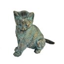 Bronzefigur junge  Katze sitzend, 13cm, original Rottenecker Objekt