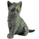 Bronzefigur junge  Katze sitzend, 13cm