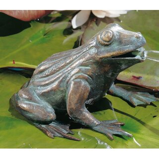 Bronzefigur Frosch wsp., 10 cm hoch