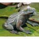 Gartendeko: Bronzefigur Frosch wsp., 10 cm hoch