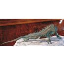 Bronze-Figur Gecko 18 cm lang