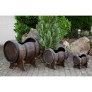 YERD Blumentopf / Blumenkübel: Fass Wine M (51cm x 49cm), Pflanzkübel außen / outdoor frostsicher hergestellt in der EU