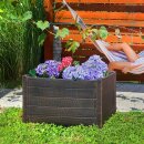 Blumentopf Teak S (40cm x 40cm x 40cm), Pflanzkübel außen / outdoor frostsicher / by YERD