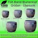 YERD Blumenkübel: Fass Barrel M (34cm x 35cm) / Fass-Blumentopf, frostsicherer,  funktionaler und schöner Pflanztopf, Pflanzkübel außen / outdoor frostsicher, hergestellt in der EU