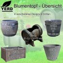 YERD Blumenkübel: Fass  Barrel  L (40cm x 42cm), frostsicherer,  funktionaler und schöner Pflanztopf, Pflanzkübel außen / outdoor frostsicher, hergestellt in der EU