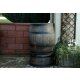 YERD Regentonne Holzfass / Regenfass, 240 Liter im Country Stil, abnehmbarer Deckel, mit Auslaufhahn, aus frostsicherem Kunststoff