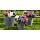 Der moderne Blumentopf YERD Jazz 40  in Stein-Optik  (40x33cm) , anthrazit grau