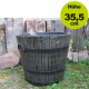 YERD Blumentopf / Gartentopf Polka Gr. M (390mm x 355mm) , frostsicherer,  funktionaler und schöner Pflanztopf, Pflanzkübel außen / outdoor frostsicher, hergestellt in der EU