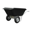 YERD Basics: 350 Liter 2-Rad Schubkarre / Hofkarre kippbar (Kippjapaner), Großmuldenkarre verzinkt