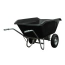 YERD Basics: 350 Liter 2-Rad Schubkarre / Hofkarre kippbar (Kippjapaner), Großmuldenkarre verzinkt